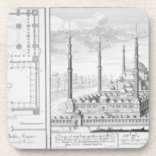 Plan und Ansicht der blauen Moschee (1609-16), Getränkeuntersetzer