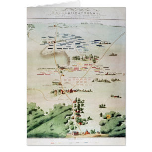 Plan und Ansicht des Kampfes von Waterloo