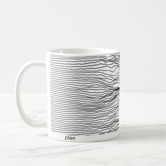 Plan und Wirklichkeit Kaffeetasse (Links)