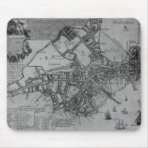 Plan von Boston, Neu-England, 1739 Mousepad