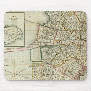 Plan von Boston und Charleston Mousepad