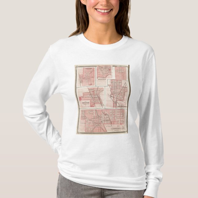 Plan von Cambridge-Stadt, Wayne Co mit Newport T-Shirt (Vorderseite)