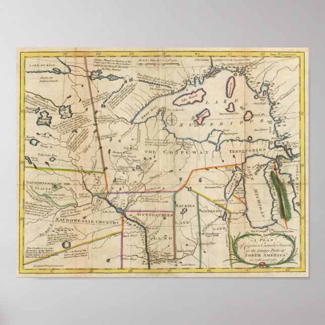 Plan von Captain Carvers Reisen Poster (Vorne)