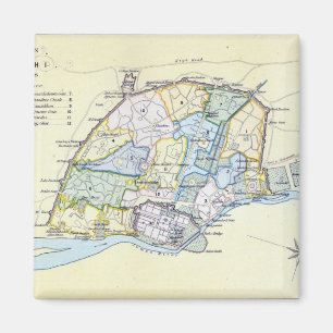 Plan von Delhi 1857-58, graviert durch Guyot u. Magnet