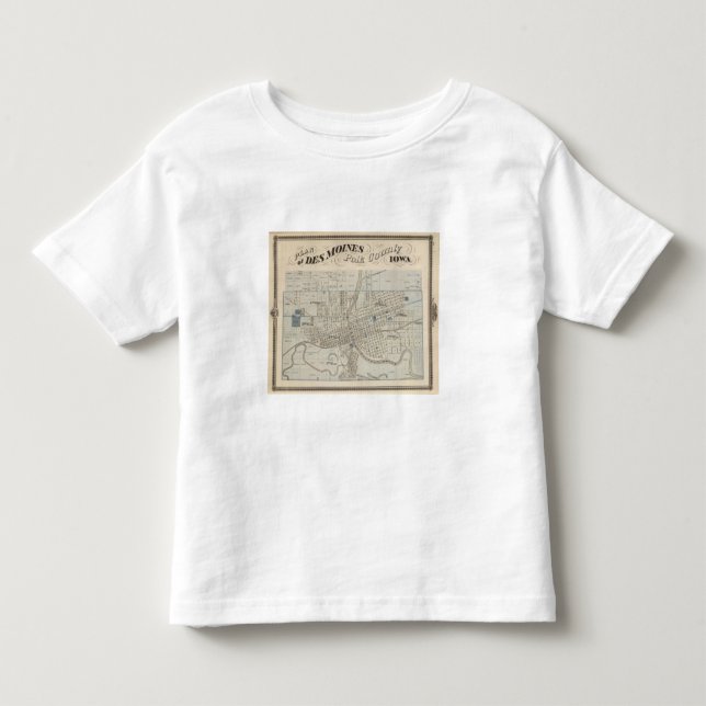 Plan von Des Moines, Polk County, Iowa Kleinkind T-shirt (Vorderseite)