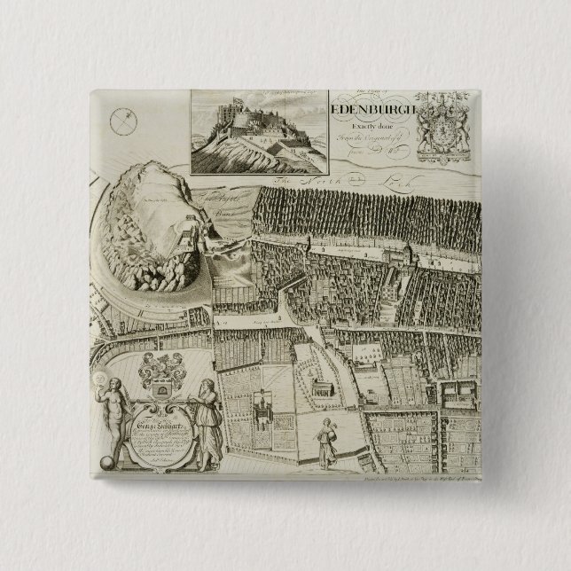 Plan von Edinburgh, Kneipe. durch John-Smith Button (Vorderseite)