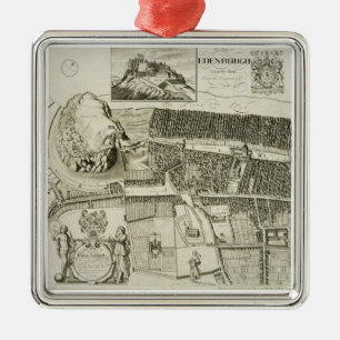 Plan von Edinburgh, Kneipe. durch John-Smith Silbernes Ornament
