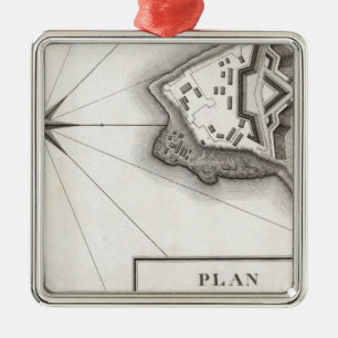Plan von Fort Niagara Silbernes Ornament