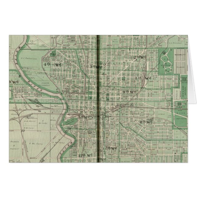 Plan von Indianapolis (Vorderseite (Horizontal))