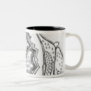Plan von Mannheim, Deutschland 1690 Zweifarbige Tasse