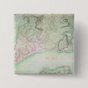 Plan von New York, 1776 Button