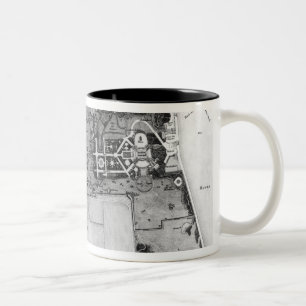 Plan von Parc Monceau in Paris Zweifarbige Tasse
