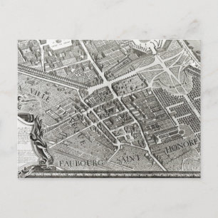 Plan von Paris, auch bekannt als "Plan de Turgot" Postkarte