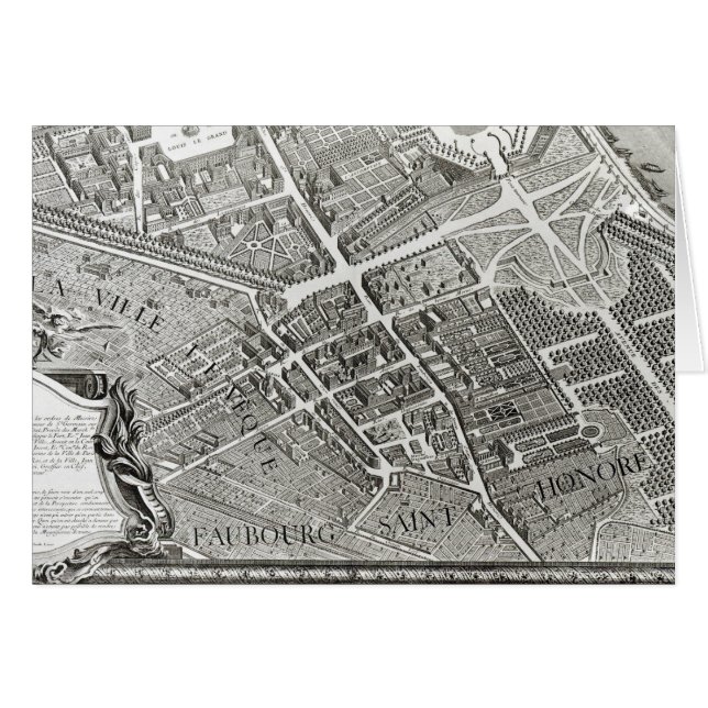 Plan von Paris, bekannt als 'Plan de Turgot' (Vorderseite (Horizontal))