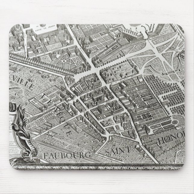 Plan von Paris, bekannt als 'Plan de Turgot' Mousepad (Vorne)