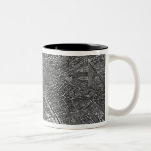 Plan von Paris, bekannt als 'Plan de Turgot' Zweifarbige Tasse