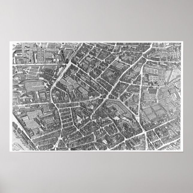 Plan von Paris Poster (Vorne)