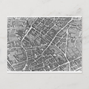 Plan von Paris Postkarte