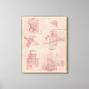 Plan von Portland, Jay Co, Ind mit Camden Leinwanddruck