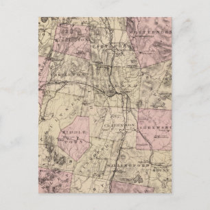 Plan von Rutland Vermont Postkarte