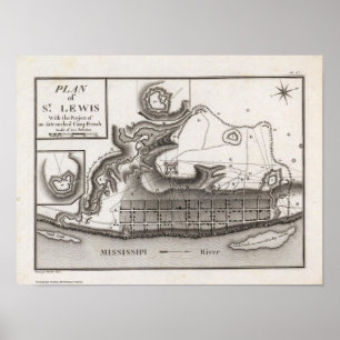 Plan von St. Lewis Poster