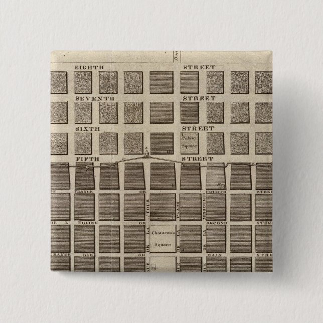 Plan von St. Louis, Missouri Button (Vorderseite)