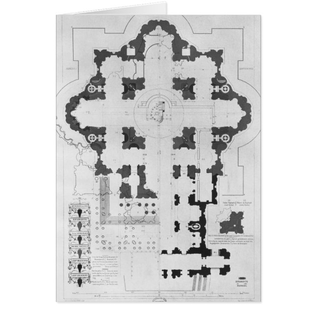 Plan von St Peter Basilika (Vorne)