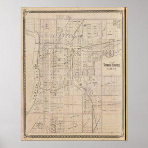 Plan von Terre Haute, Vigo Co Poster