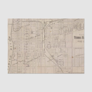Plan von Terre Haute, Vigo Co Seidenpapier