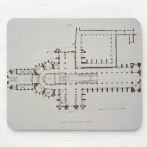 Plan von Westminster Abbey, überziehen 1 von Mousepad