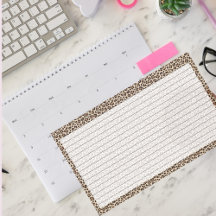 Plan With Me | Stylish 10"X6" Leopard Print Lined