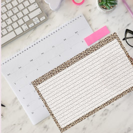 Plan With Me | Stylish 10"X6" Leopard Print Lined Post-it Klebezettel