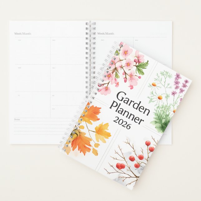 🍂 Plan Your Garden Through All Four Seasons! 🪴📖 (Devant avec enveloppe)