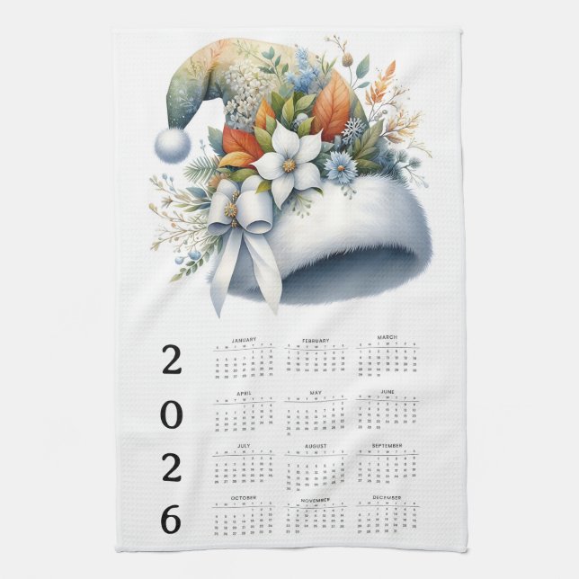 Plan your year in style with this 2026 calendar geschirrtuch (Vertikal)