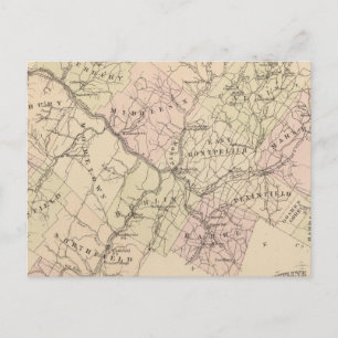 Plan zur Kontur des Landkreises von Washington in Postkarte