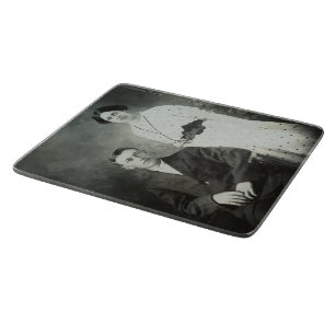 Planche À Découper 1914 M. & Mme Hill RPPC B&W Photo Couple Image