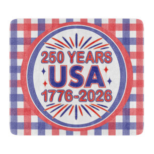 Planche À Découper 250 Ans USA 1776–2026 Semiquincentenaire