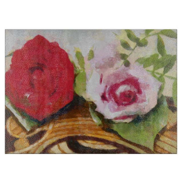 Planche À Découper 2 tableaux rose (Devant)