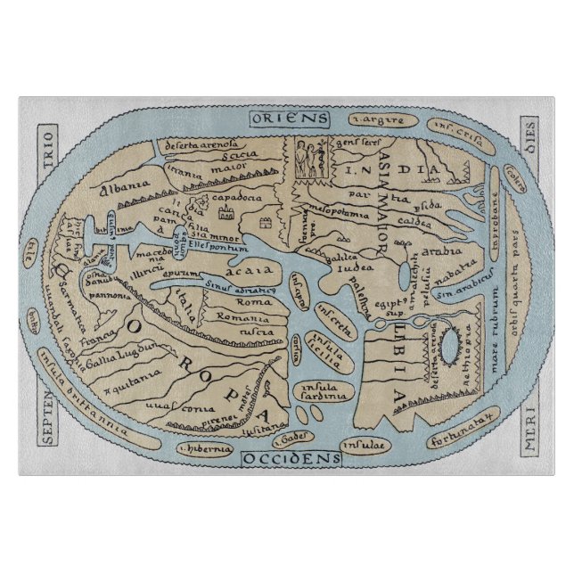 Planche À Découper 2ème siècle de CARTE du MONDE (Devant)