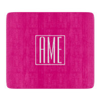 3 Initiales Monogramme | Blanc sur rose chaud