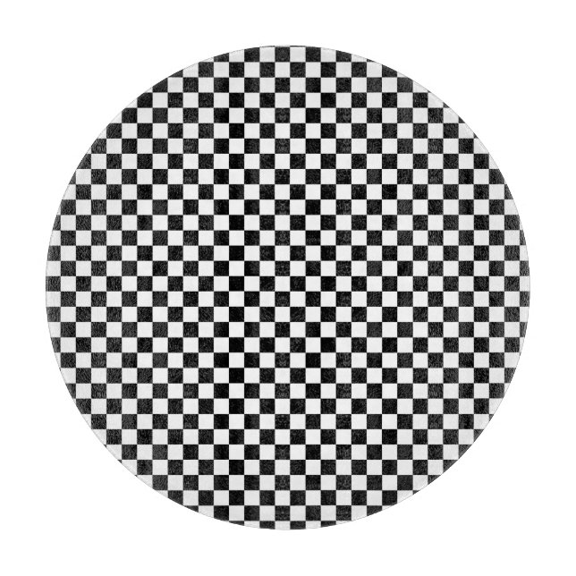 Planche À Découper À damiers noir et blanc (Devant)