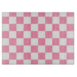 Planche À Découper À damiers rose et blanc