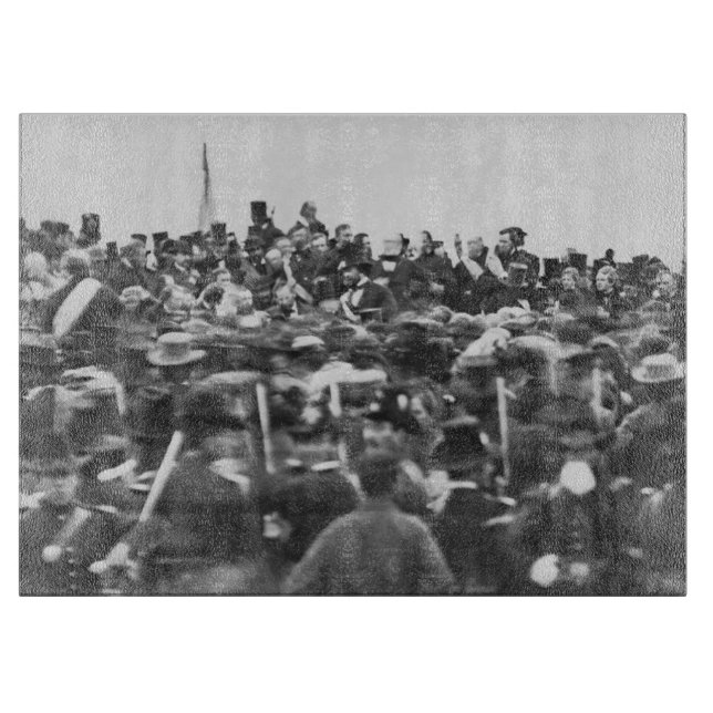 Planche À Découper Abe Lincoln Gettysburg Adresse : Fin de la guerre  (Devant)