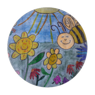 Planche à découper Abeille et Fleurs