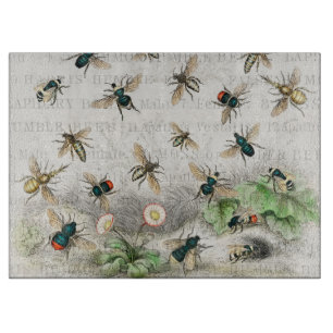 Planche À Découper Abeille Reine Entomologie Botanique Vintage