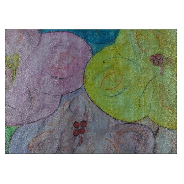 Planche À Découper Abstrait été Floral Cutting Board (Devant)