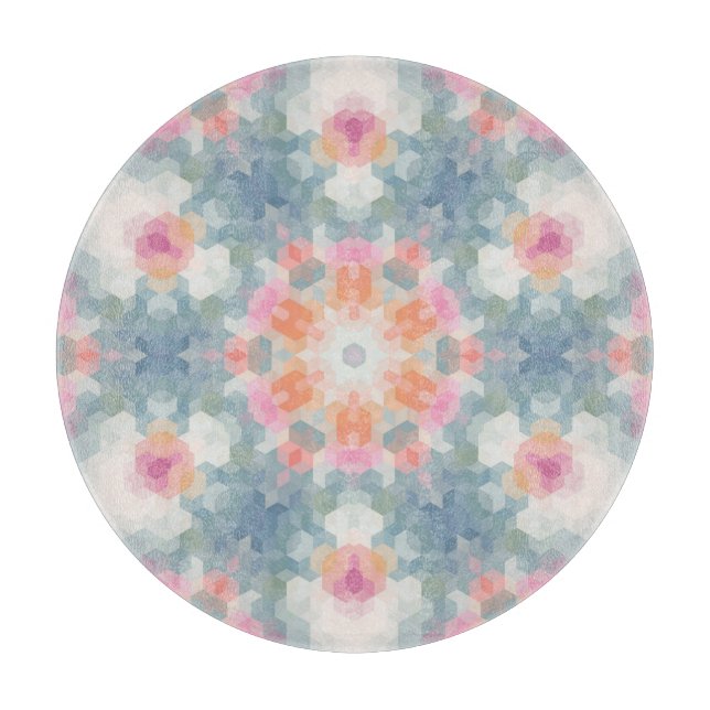 Planche À Découper Abstrait mandala ronde sans couture motif kaleidos (Devant)