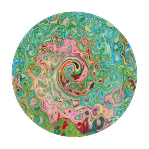 Planche À Découper Abstrait Psychedélique Rétro Tourbillon Arc-en-cie