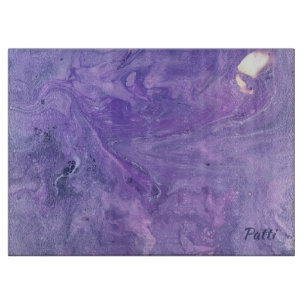 Planche À Découper Abstrait violet Personnaliser le verre