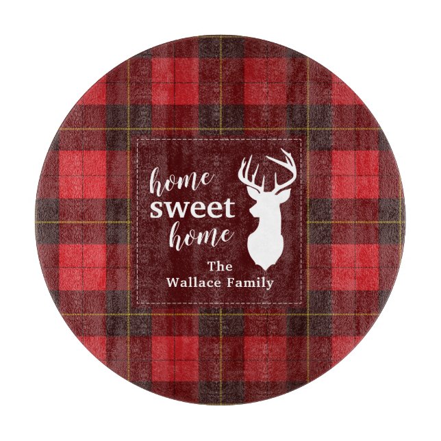 Planche À Découper Accueil Doux personnalisée Tartan Clan Wallace Pla (Devant)